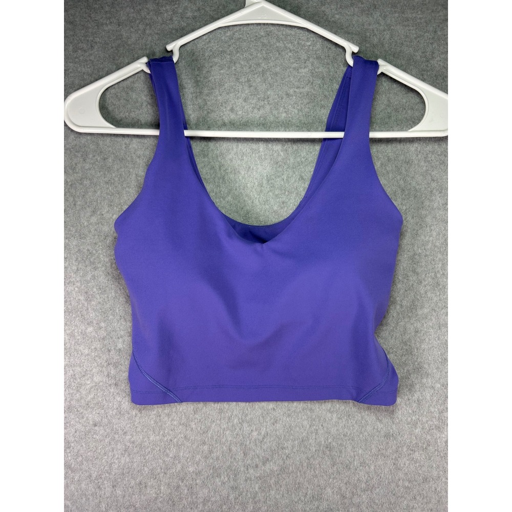 Lululemon Align Tank Top Purple Orchid Violet Built In Bra Nulu Crop Womens Sz 4
